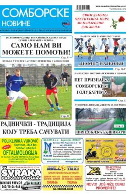 Somborske novine - broj 3219, 4. mar 2016.