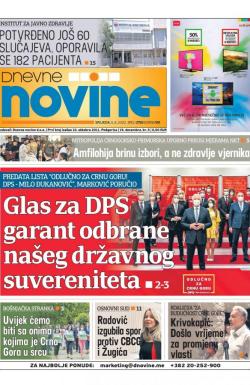 Dnevne novine - broj 2750, 5. avg 2020.