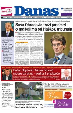 Danas - broj 6708, 10. feb 2016.
