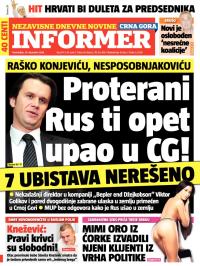 Informer CG - broj 811, 29. dec 2014.