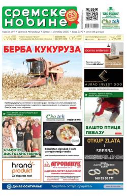 Sremske Novine - broj 3370, 1. okt 2025.