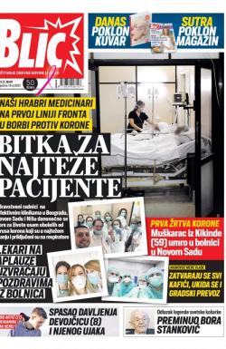 Blic - broj 8292, 21. mar 2020.