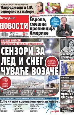 Večernje novosti - broj 4208, 30. jan 2022.