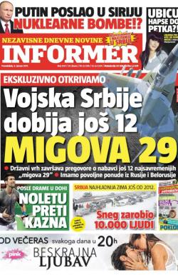 Informer - broj 1431, 9. jan 2017.