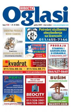 Novosti oglasi - broj 1720, 27. apr 2022.