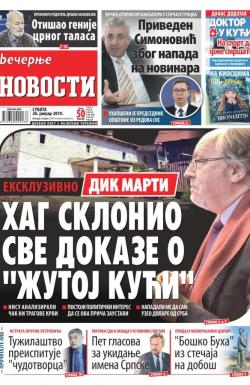 Večernje novosti - broj 3139, 26. jan 2019.