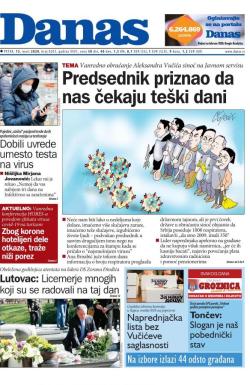 Danas - broj 8201, 13. mar 2020.