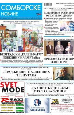 Somborske novine - broj 3306, 3. nov 2017.