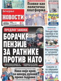 Večernje novosti - broj 3136, 23. jan 2019.