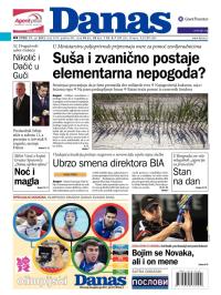 Danas - broj 5419, 31. jul 2012.