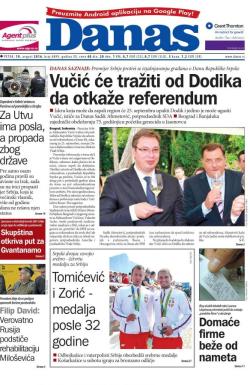 Danas - broj 6899, 19. avg 2016.