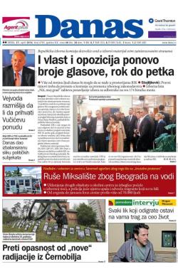 Danas - broj 6785, 27. apr 2016.