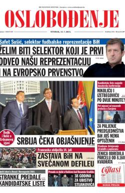 Oslobođenje - broj 24.287, 15. jul 2014.
