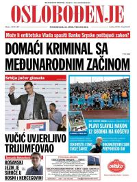 Oslobođenje - broj 24.937, 25. apr 2016.