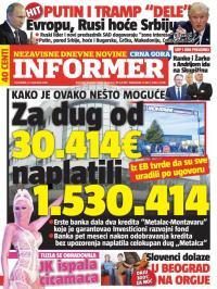 Informer CG - broj 1391, 21. nov 2016.