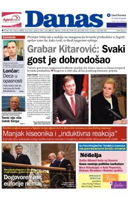 Danas - broj 6346, 13. feb 2015.