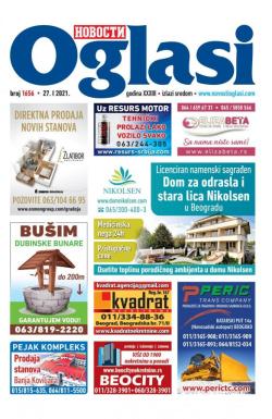 Novosti oglasi - broj 1656, 27. jan 2021.