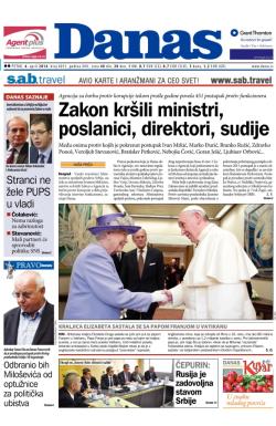 Danas - broj 6031, 4. apr 2014.