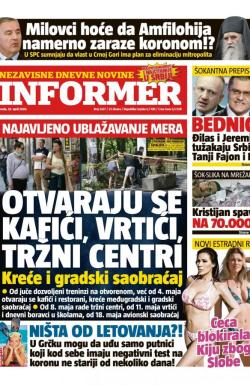 Informer - broj 2437, 29. apr 2020.