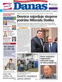 Danas - broj 6934, 23. sep 2016.