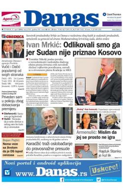 Danas - broj 6765, 7. apr 2016.