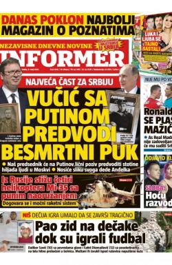 Informer - broj 1836, 9. maj 2018.