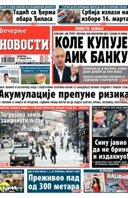 Večernje novosti - broj 1144, 9. jan 2014.