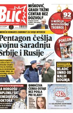 Blic - broj 7499, 28. dec 2017.