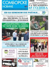 Somborske novine - broj 3388, 31. maj 2019.