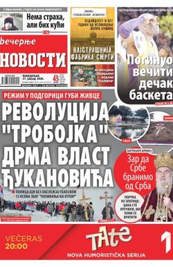 Večernje novosti - broj 3496, 27. jan 2020.