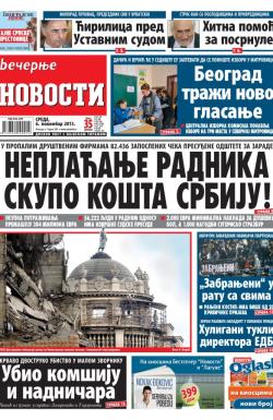 Večernje novosti - broj 1083, 6. nov 2013.