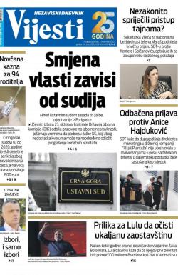 Vijesti - broj 8821, 1. nov 2022.
