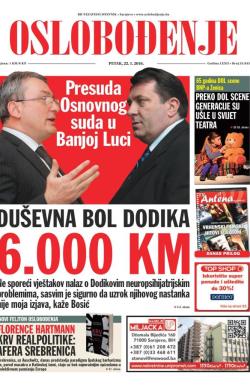 Oslobođenje - broj 24.843, 22. jan 2016.