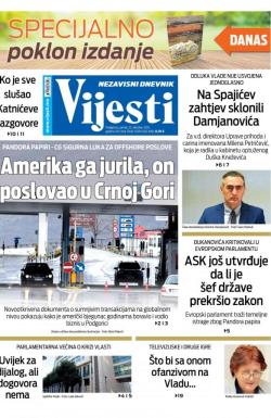 Vijesti - broj 8454, 22. okt 2021.