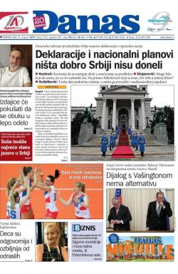 Danas - broj 7252, 7. avg 2017.