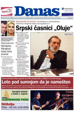 Danas - broj 6513, 30. jul 2015.