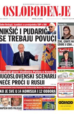 Oslobođenje - broj 24.430, 5. dec 2014.