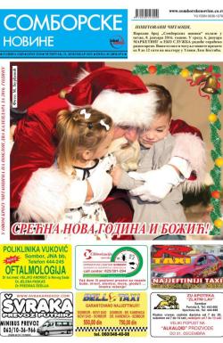 Somborske novine - broj 3210, 31. dec 2015.