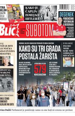 Blic - broj 8499, 24. okt 2020.