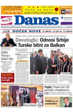 Danas - broj 6665, 29. dec 2015.