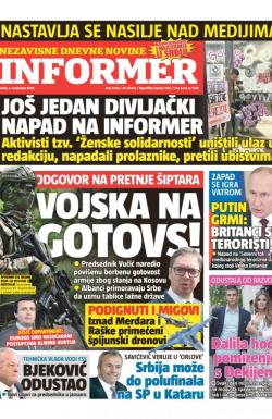 Informer - broj 3208, 2. nov 2022.