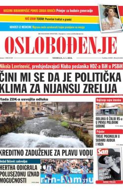 Oslobođenje - broj 24.824, 3. jan 2016.