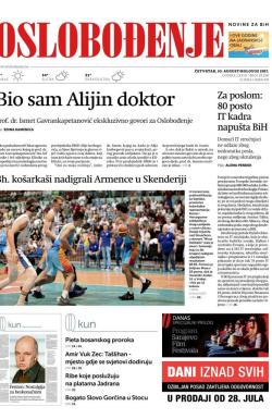 Oslobođenje - broj 25398, 10. avg 2017.