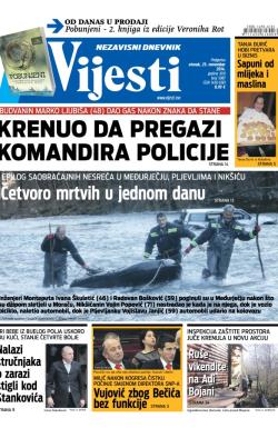Vijesti - broj 5987, 25. nov 2014.