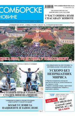 Somborske novine - broj 3705, 27. jun 2025.