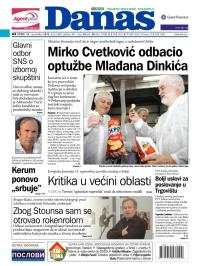 Danas - broj 5468, 18. sep 2012.
