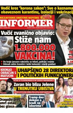 Informer - broj 2605, 13. nov 2020.