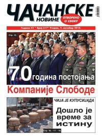 Čačanske novine - broj 617, 9. okt 2018.