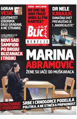 Blic - broj 8116, 22. sep 2019.