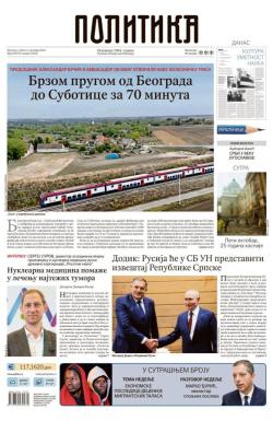 Politika - broj 40170, 4. okt 2025.